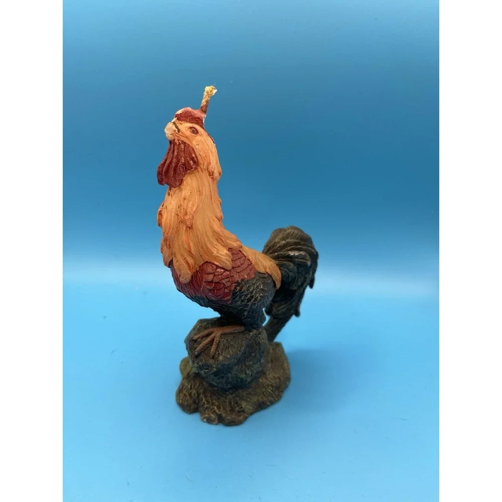 Vintage Never Used Rooster Chicken Wax Candle-‎ Farmhouse/Country Decor